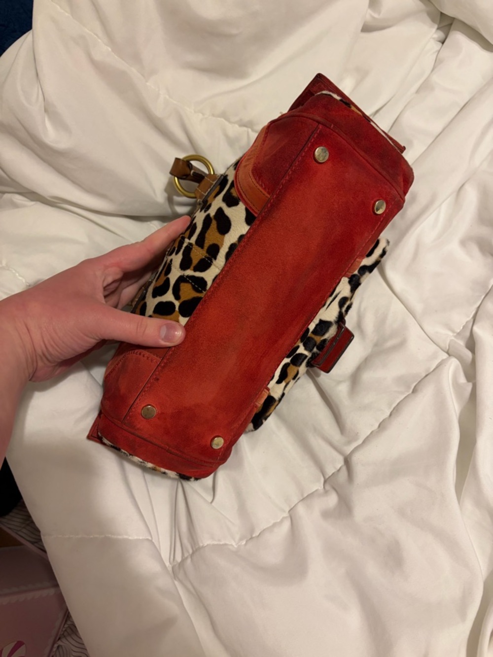 vintage Coach Soho Ocelot Leopard Hair Calf satchel purse - Picture 5 of 5